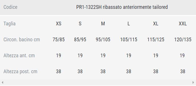 Guida taglia Sat1322SH