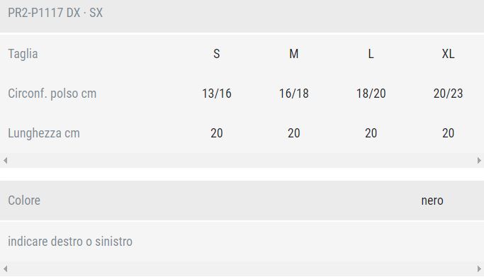 Guida Taglia Polfit Orthofasty