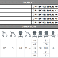 Alternative view of Carrozzina Pieghevole Leggera CP115 MORETTI – Braccioli Regolabili e Versatilità