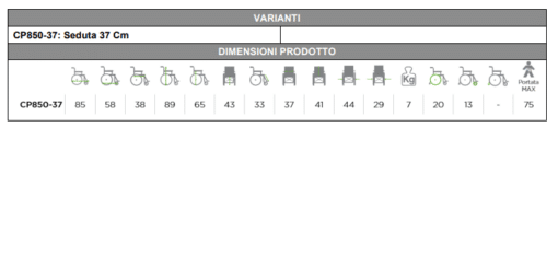 Carrozzina da viaggio CP850 MORETTI – Ultraleggera, Pieghevole in Alluminio - immagine 2
