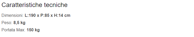 Dimensioni materasso ST732 Orthofasty