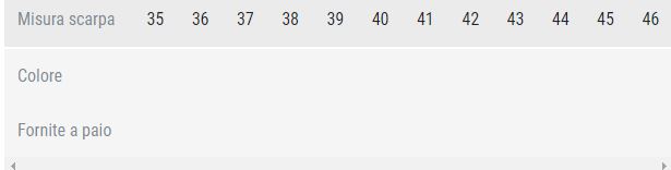 Guida taglia Podifer50 Orthofasty