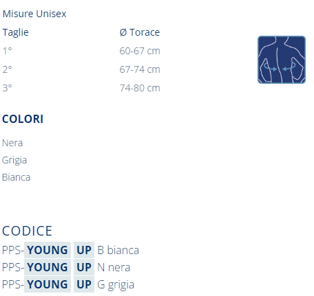 Guida taglia P+ YOUNG UP Orthofasty