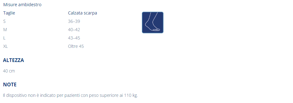 Guida taglia CVO-700 BOOTY ECO Orthofasty
