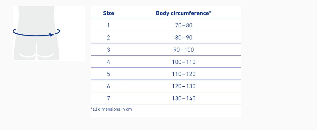 Guida taglia LumboTrain Lady Orthofasty
