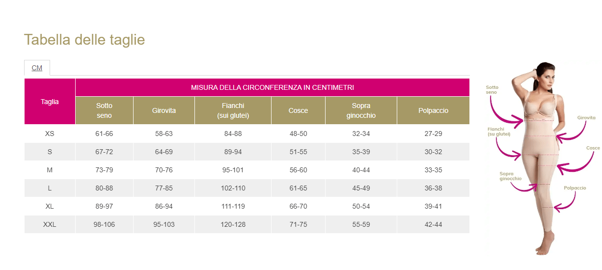 Guida taglie VB Variant Orthofasty