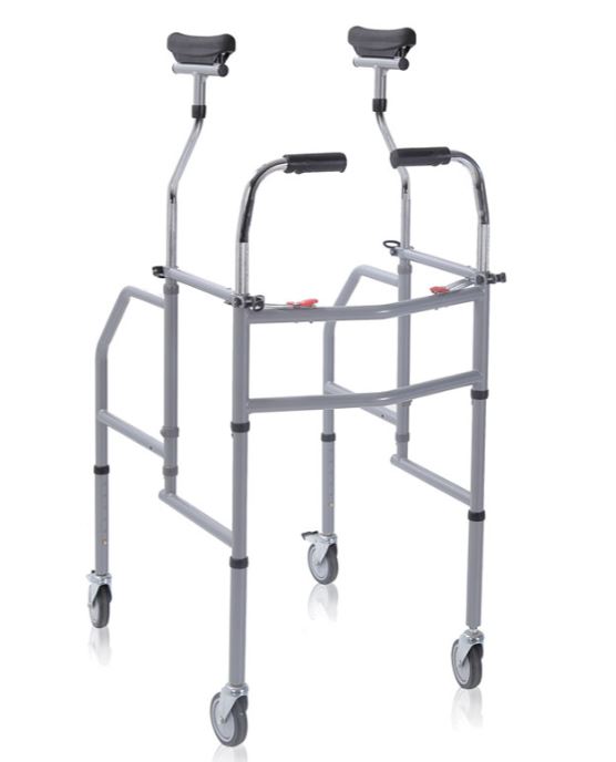 Deambulatore pieghevole con supporto ascellare MORETTI RP758S regolabile.