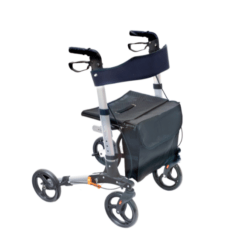 Rollator EPIC COMFORT WIMED pieghevole con seduta ergonomica e ruote piroettanti.