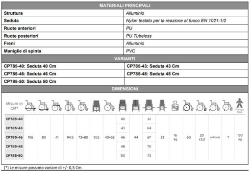 Carrozzina Pieghevole Leggera CP785 HELIOS DYNE MORETTI – Mobilità Pratica e Versatile - immagine 2