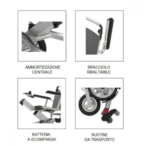 Carrozzina elettronica pieghevole BUTTERFLY SMART - WIMED - immagine 3
