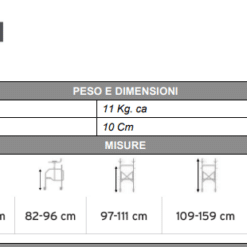 Alternative view of Deambulatore RP754A Moretti – Pieghevole e Regolabile in Altezza con appoggio Antibrachiale