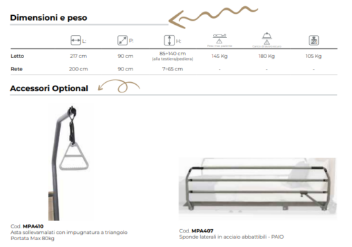 Letto degenza in legno Ultralow MP420 Moretti - immagine 3