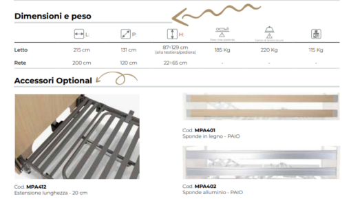 Letto ortopedico elettrico MP423 Moretti - Comfort extra da 120 cm - immagine 2
