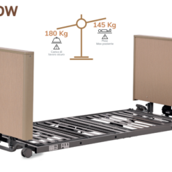 Letto degenza Ultralow MP420 Moretti in legno naturale