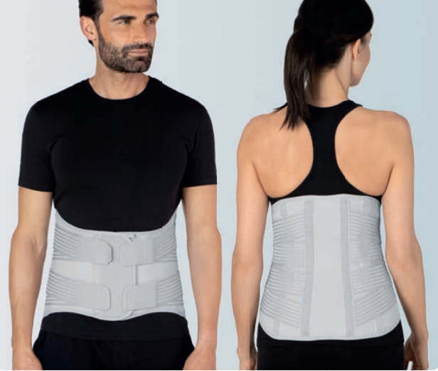 Corsetto lombare semirigido FGP StabilitySilver in tessuto con filo d’argento