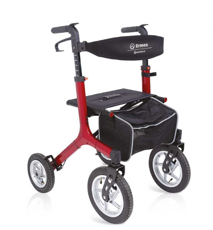 Rollator Moretti RP562 in alluminio pieghevole con ruote pneumatiche