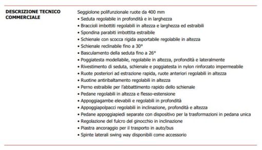 Seggiolone polifunzionale Concept II WIMED: basculante e reclinabile - immagine 3