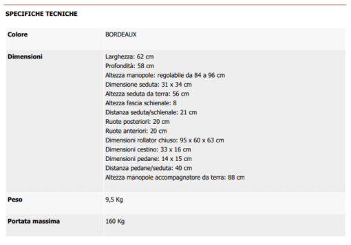 Rolly-2 WIMED deambulatore doppia funzione rollator e carrozzina da transito - immagine 2