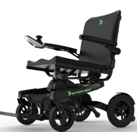 Carrozzina elettrica pieghevole Butterfly Next Wimed con batteria al litio e ruote antiribaltamento