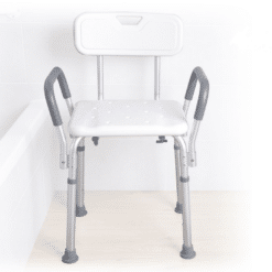 Sedile da doccia RS839 Moretti con braccioli imbottiti e schienale